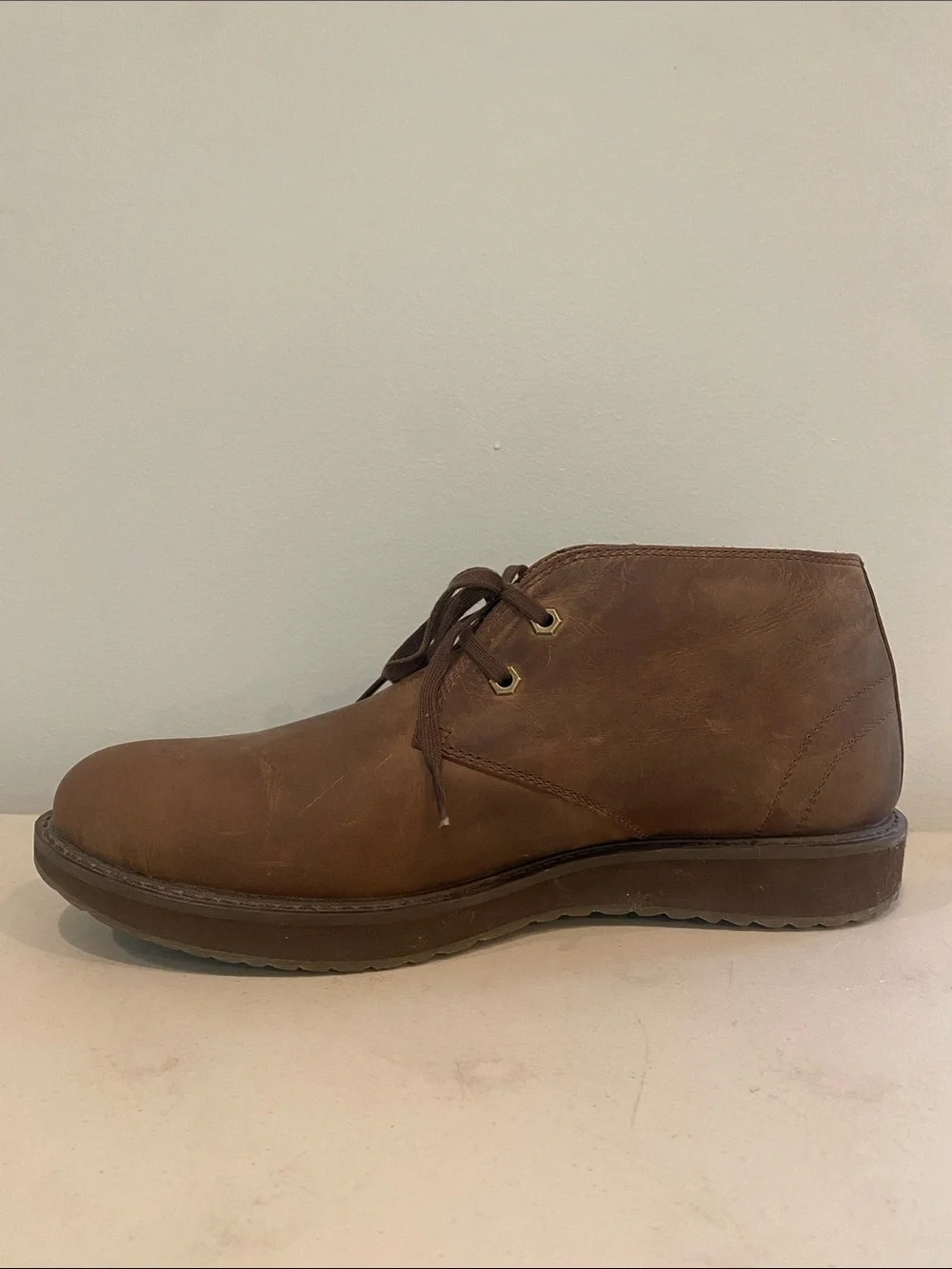 Mens LL Bean Stonington Chukka Boot Brown leather size 11.5 medium NWOT casual